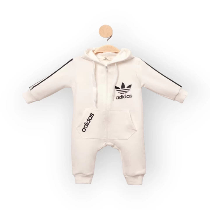 Baby Marka Addas Desen Kapşonlu Tulum Unisex 6-24 Ay