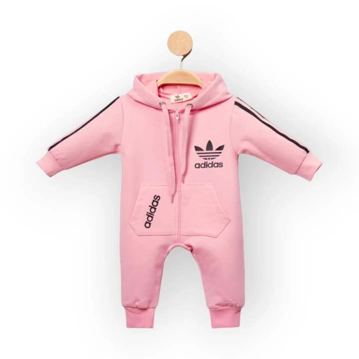 Baby Marka Addas Desen Kapşonlu Tulum Unisex 6-24 Ay