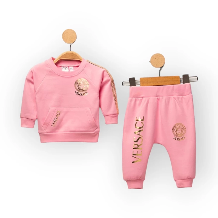 Baby Marka Baskılı Versay Desen İkili Takım Unisex 6-24 Ay