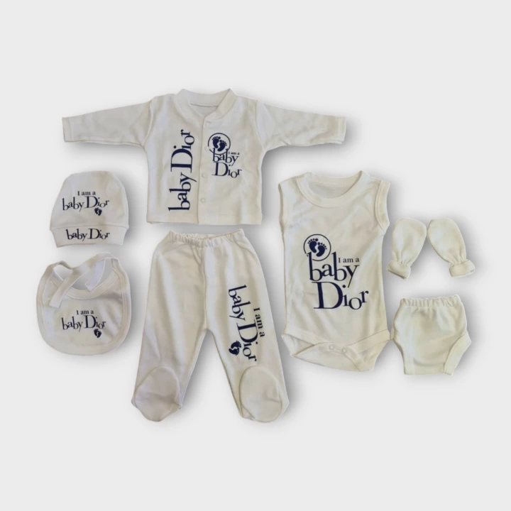 Baby Marka Doory Desen Yedili Set Unisex 0-6 Ay