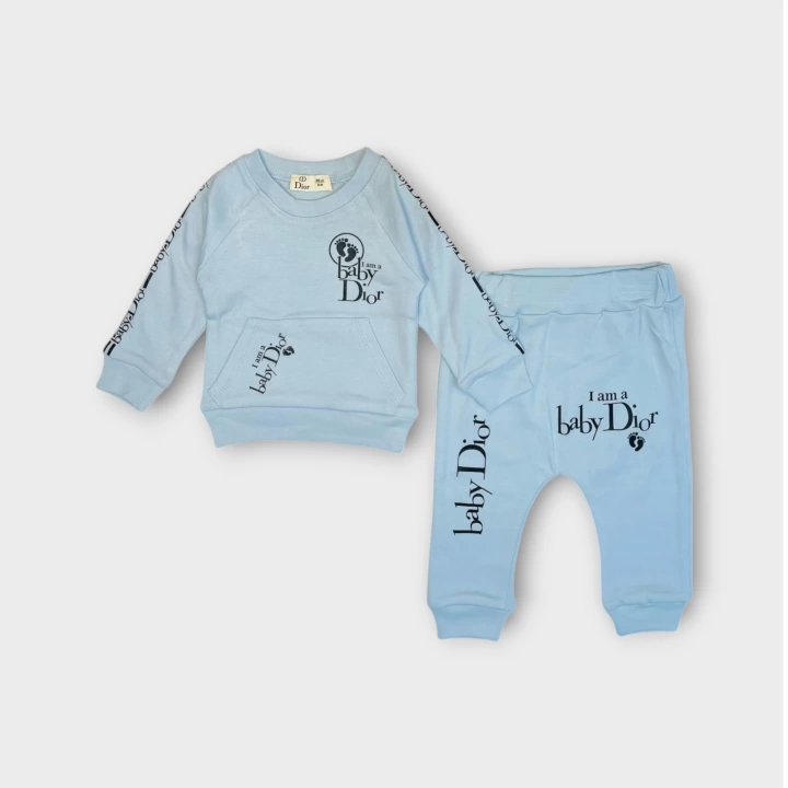 Baby Marka Baskılı Doory Desen İkili Takım Unisex 6-24 Ay