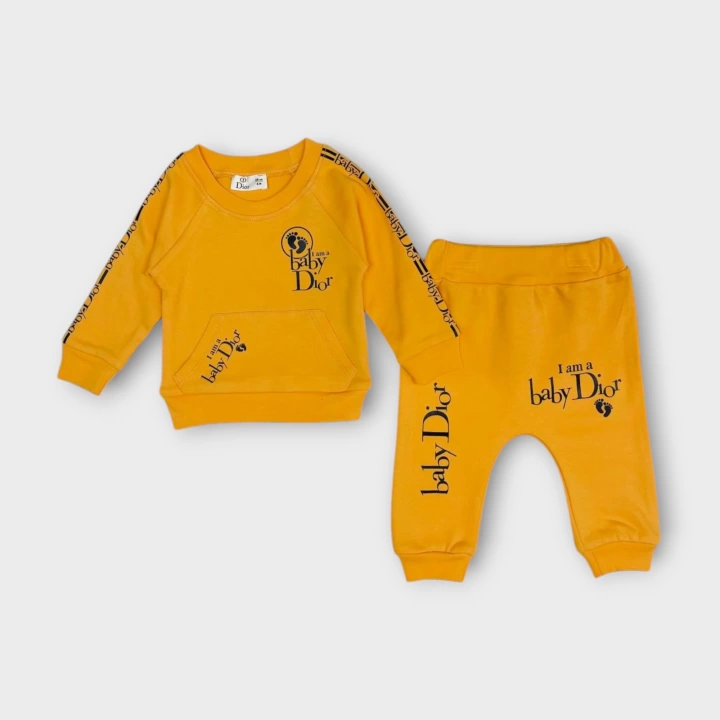 Baby Marka Baskılı Doory Desen İkili Takım Unisex 6-24 Ay