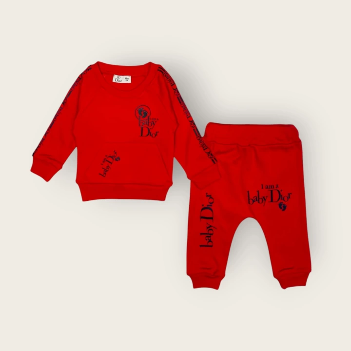 Baby Marka Baskılı Doory Desen İkili Takım Unisex 6-24 Ay