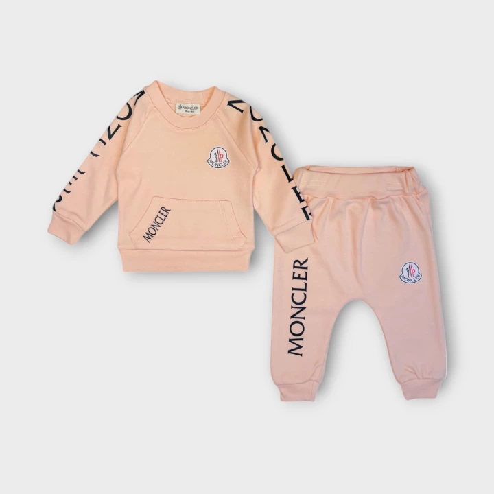 Baby Marka Baskılı Moller Desen İkili Takım Unisex 6-24 Ay