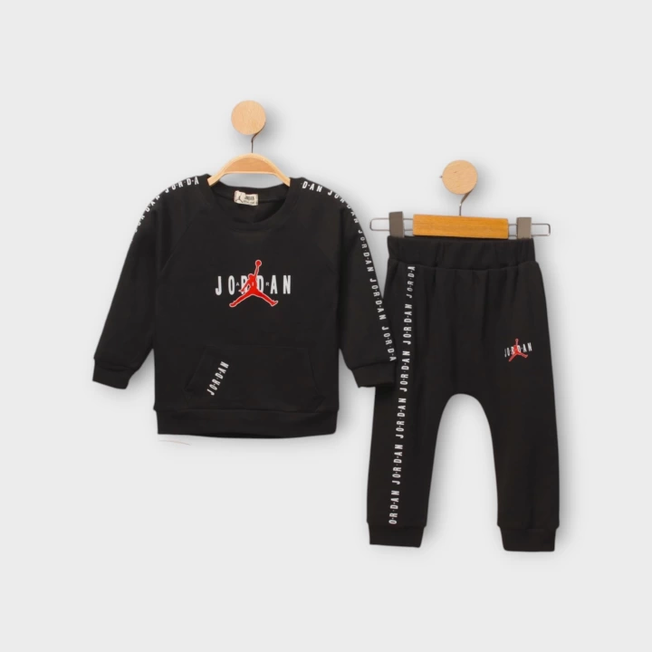 Baby Marka Baskılı Jrdon Desen İkili Takım Unisex 6-24 Ay