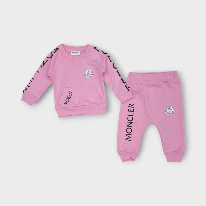 Baby Marka Baskılı Moller Desen İkili Takım Unisex 6-24 Ay