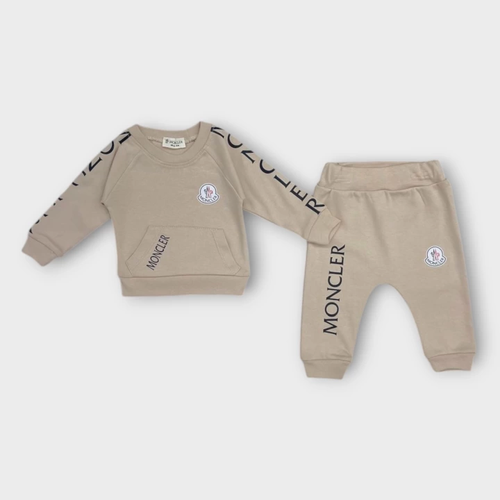 Baby Marka Baskılı Moller Desen İkili Takım Unisex 6-24 Ay