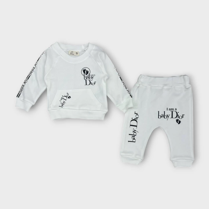 Baby Marka Baskılı Doory Desen İkili Takım Unisex 6-24 Ay