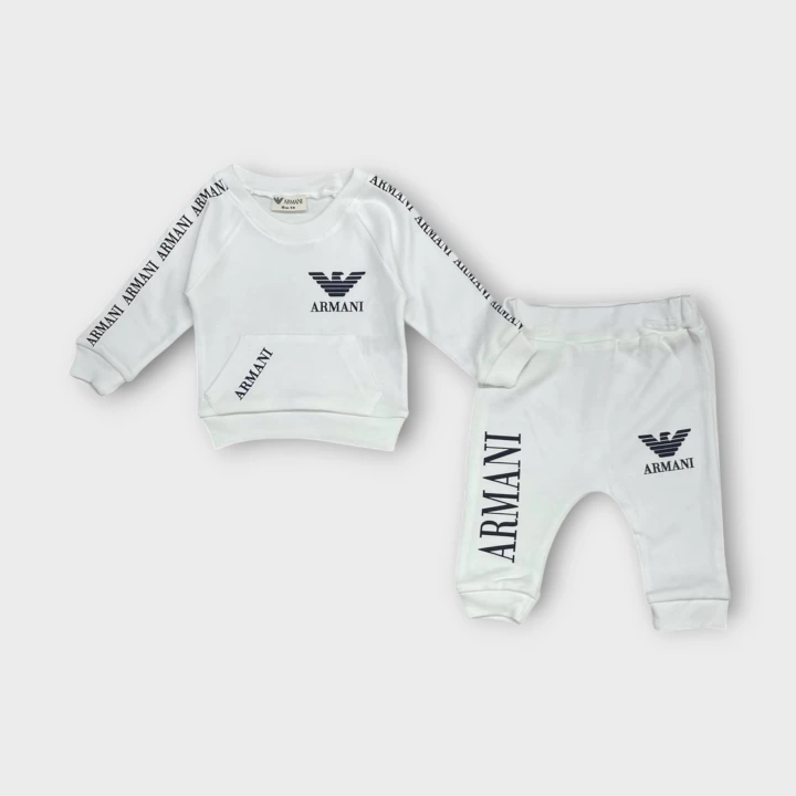 Baby Marka Baskılı Armay Desen İkili Takım Unisex 6-24 Ay