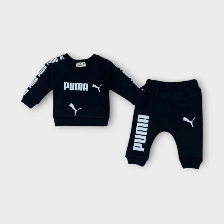 Baby Marka Baskılı Puumy Desen İkili Takım Unisex 6-24 Ay