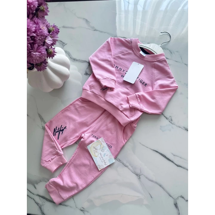 Baby Marka Tomm Desen Bisiklet Yaka İkili Takım Unisex 1-5 Yaş