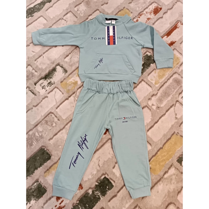 Baby Marka Tomm Desen Bisiklet Yaka İkili Takım Unisex 1-5 Yaş