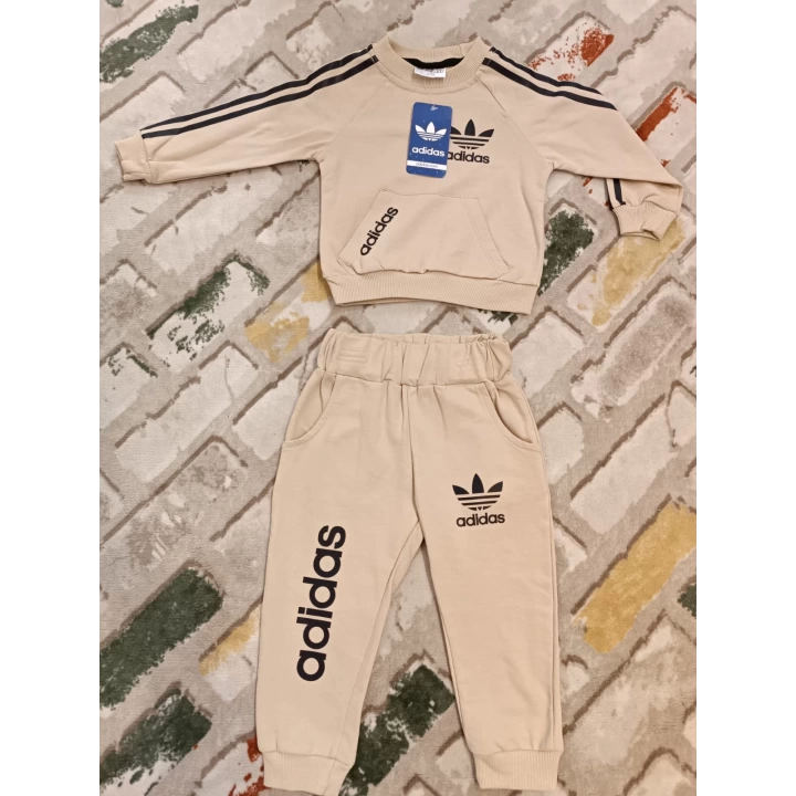 Baby Marka Addas Desen Bisiklet Yaka İkili Takım Unisex 1-5 Yaş