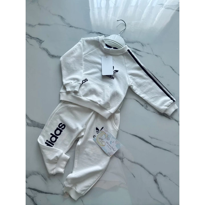 Baby Marka Addas Desen Bisiklet Yaka İkili Takım Unisex 1-5 Yaş