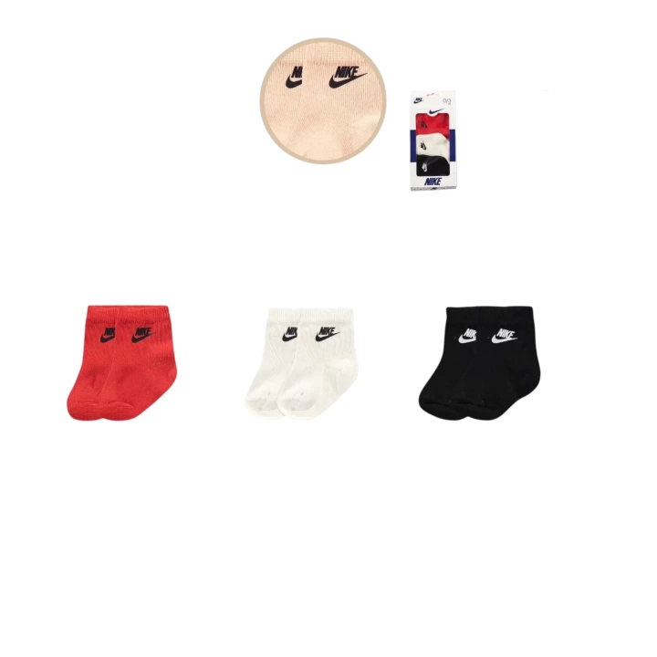 Baby Marka Nke Desen Çorap Set Unisex 0-6 AY 3 Lü Set