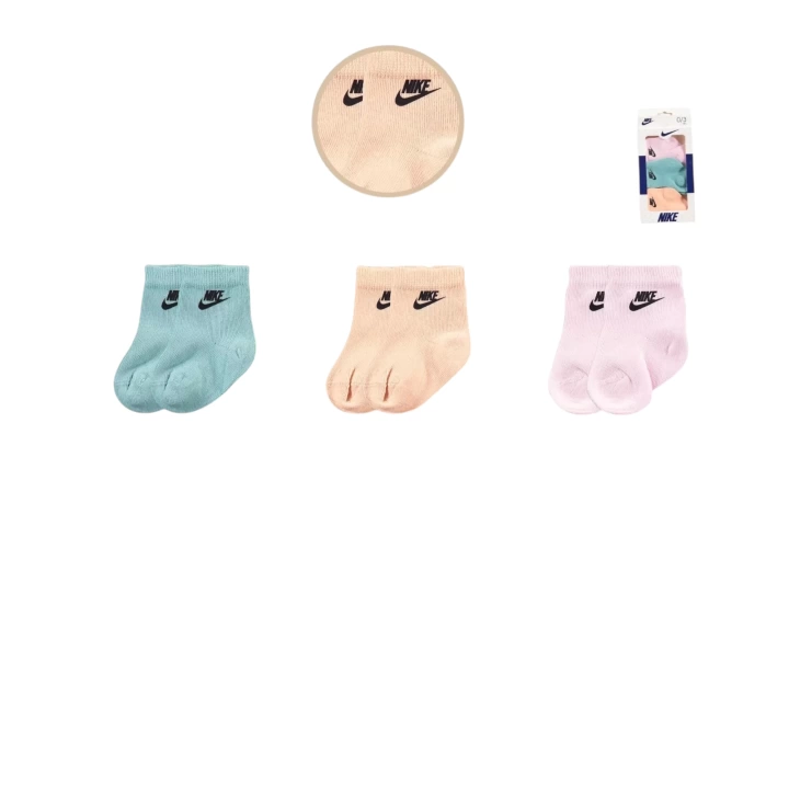 Baby Marka Nke Desen Çorap Set Unisex 0-6 AY 3 Lü Set