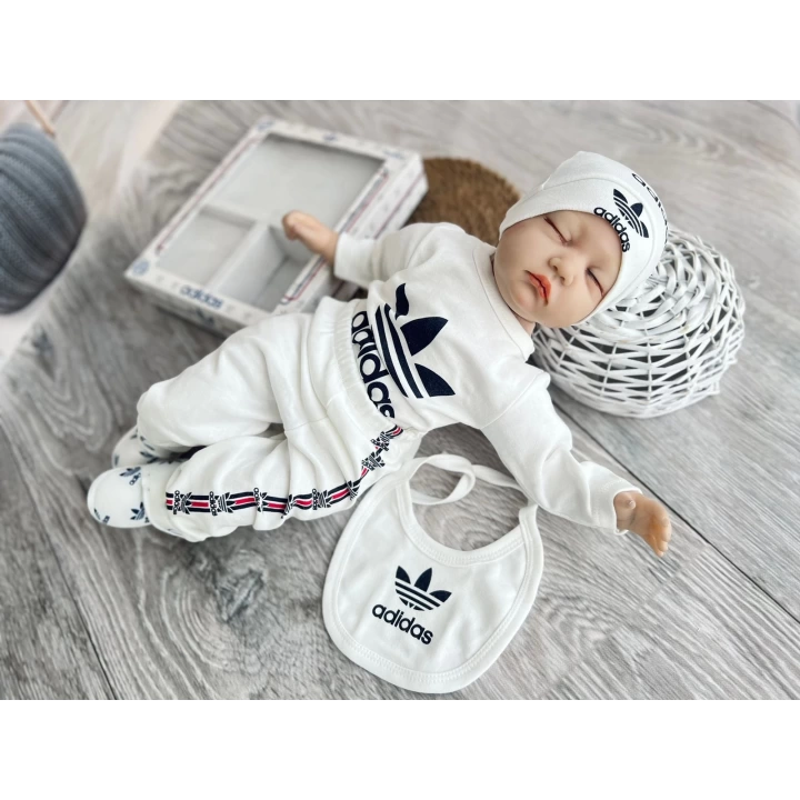 Baby Marka Addas Desen Beşli Set Unisex 0-6 Ay