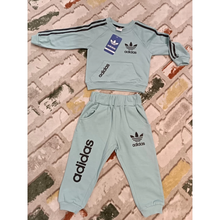 Baby Marka Addas Desen Bisiklet Yaka İkili Takım Unisex 1-5 Yaş