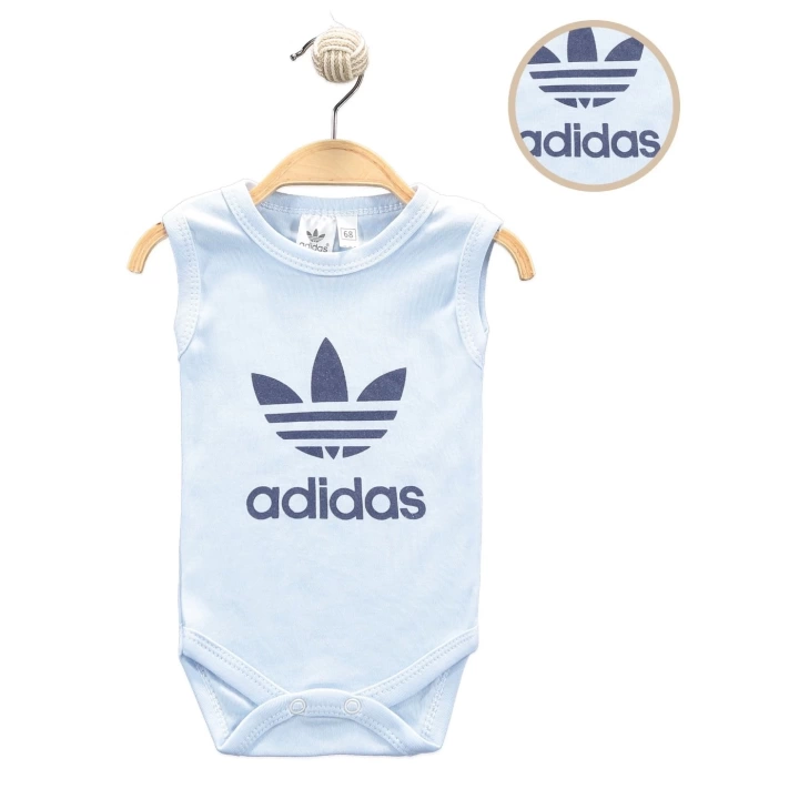 Baby Marka Addas Desen Çıtçıtlı Kolsuz Bady Unisex 6-24 Ay