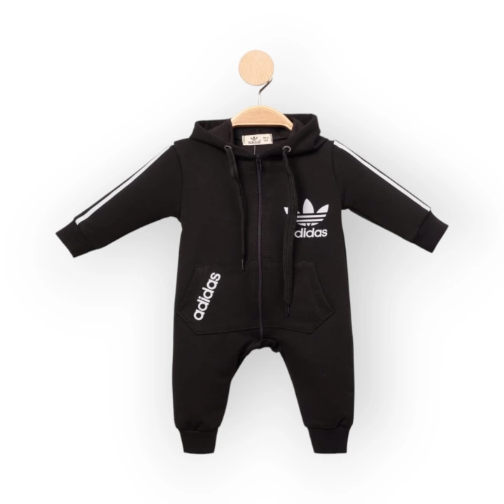 Baby Marka Addas Desen Kapşonlu Tulum Unisex 6-24 Ay