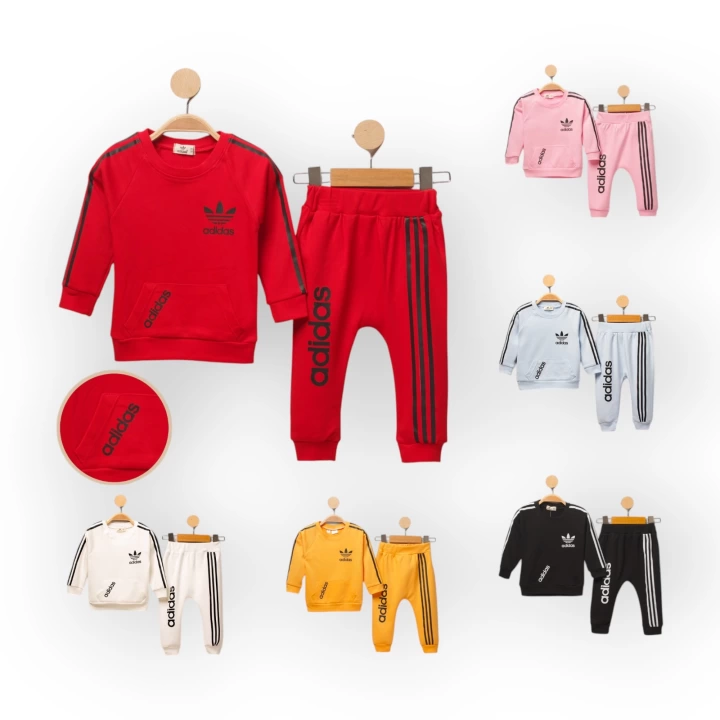 Baby Marka Baskılı Addas Desen İkili Takım Unisex 6-24 Ay