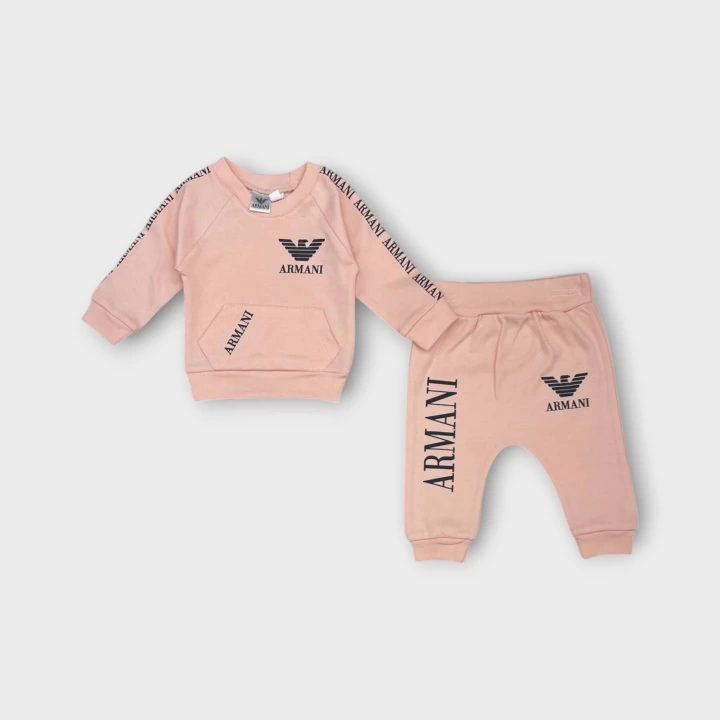 Baby Marka Baskılı Armay Desen İkili Takım Unisex 6-24 Ay