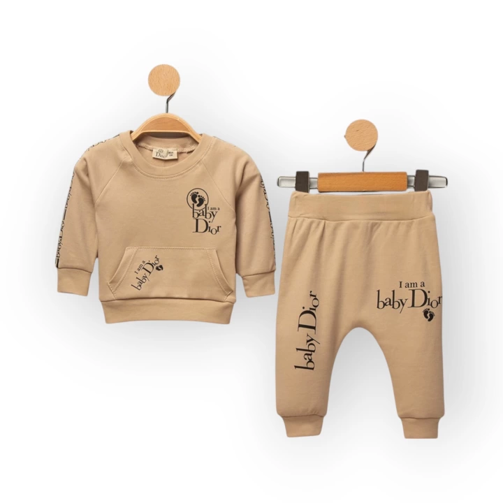 Baby Marka Baskılı Doory Desen İkili Takım Unisex 6-24 Ay