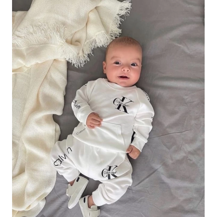 Baby Marka Baskılı Kelvin Desen İkili Takım Unisex 6-24 Ay