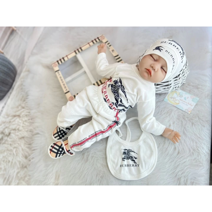 Baby Marka Borberi Desen Beşli Set Unisex 0-6 Ay