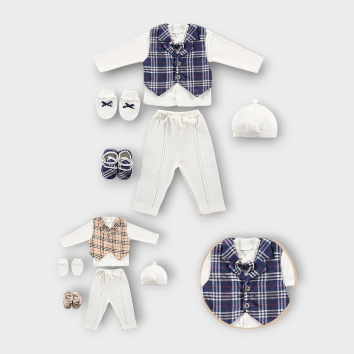 Baby Marka Borberi Desen Mevlütlük Set Unisex 0-6 Ay