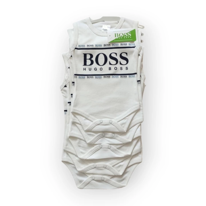 Baby Marka Bossa Desen Çıtçıtlı Kolsuz Bady Unisex 6-24 Ay