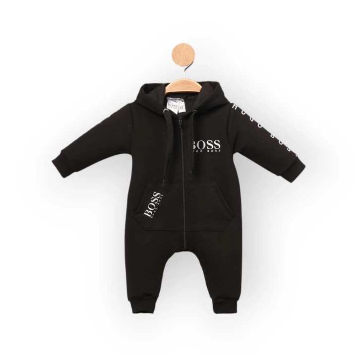 Baby Marka Bossa Desen Kapşonlu Tulum Unisex 6-24 Ay