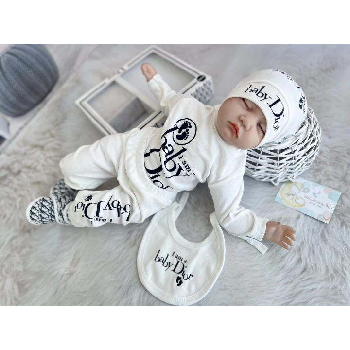 Baby Marka Doory Desen Beşli Set Unisex 0-6 Ay