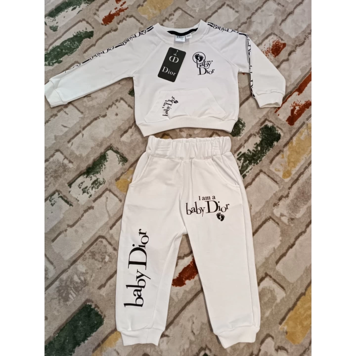 Baby Marka Doory Desen Bisiklet Yaka İkili Takım Unisex 1-5 Yaş