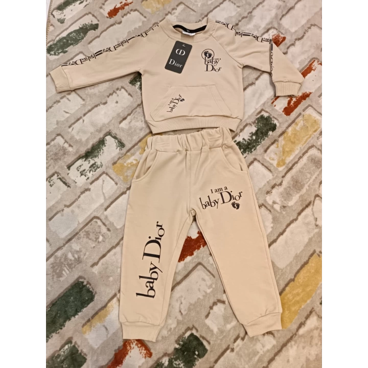 Baby Marka Doory Desen Bisiklet Yaka İkili Takım Unisex 1-5 Yaş