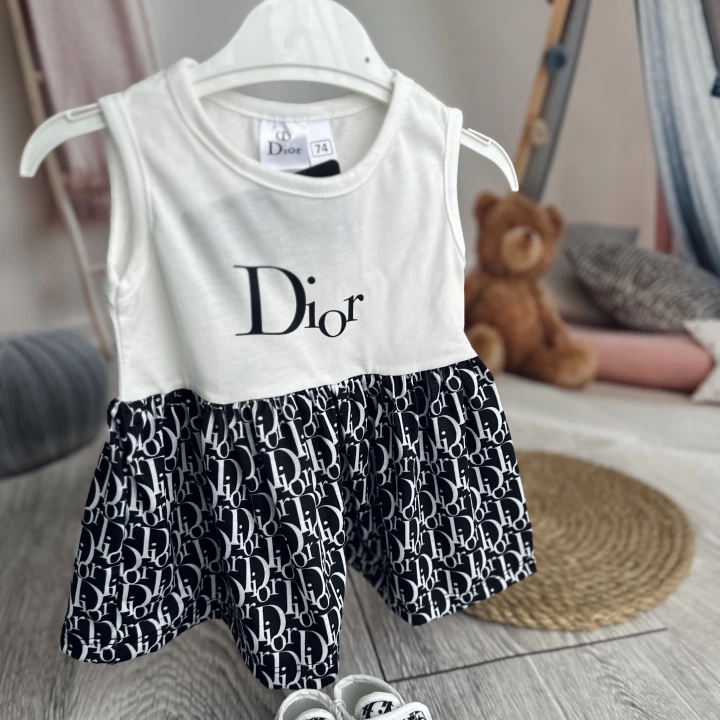 Baby Marka Doory Desen Dijital Elbise Kız 9-36 Ay