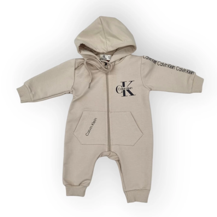 Baby Marka Kelvin Desen Kapşonlu Tulum Unisex 6-24 Ay