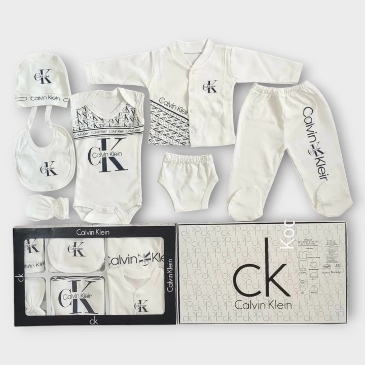 Baby Marka Kelvin Desen Yedili Set Unisex 0-6 Ay