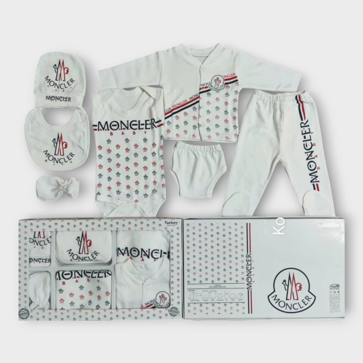 Baby Marka Moller Desen Yedili Set Unisex 0-6 Ay