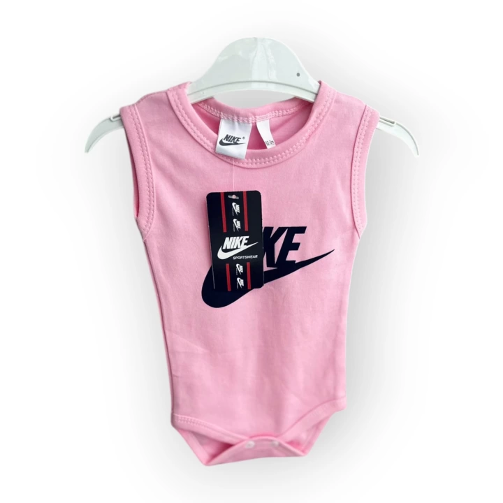 Baby Marka Nke Desen Çıtçıtlı Kolsuz Bady Unisex 6-24 Ay