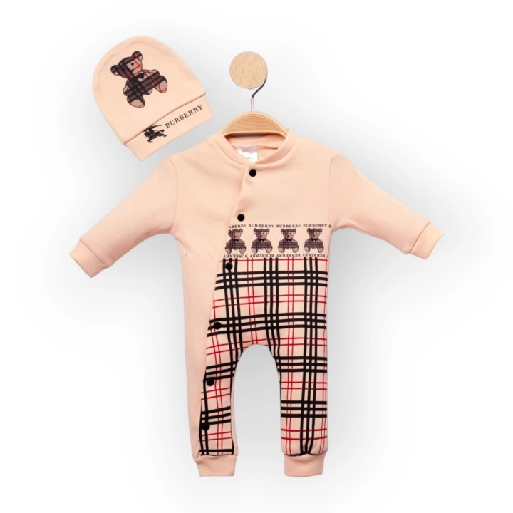 Baby Marka Tomm Desen Şapkalı Tulum Unisex 6-24 Ay