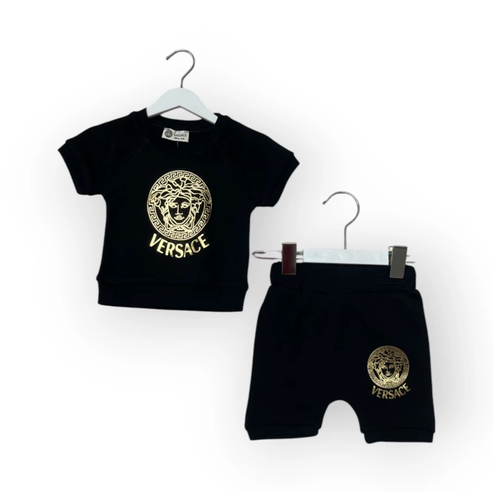 Baby Marka Versay Desen İnterlok Şortlu İkili Takım Unisex 6-24 Ay