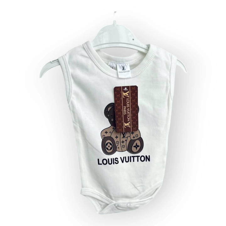 Baby Marka Wilton Desen Çıtçıtlı Kolsuz Bady Unisex 6-24 Ay