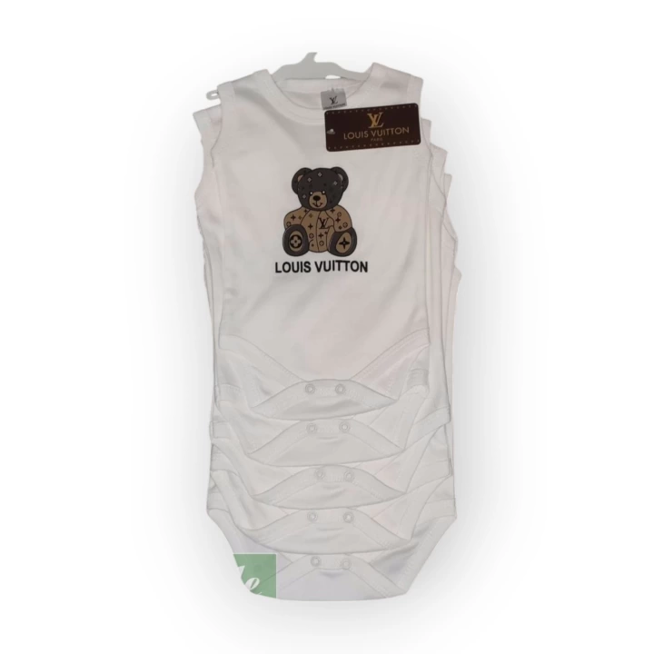 Baby Marka Wilton Desen Çıtçıtlı Kolsuz Bady Unisex 6-24 Ay