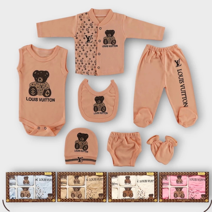 Baby Marka Wilton Desen Yedili Set Unisex 0-6 Ay