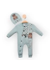 Baby Marka Wilton Desen Şapkalı Tulum Unisex 6-24 Ay