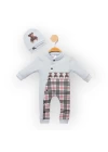 Baby Marka Borberi Desen Şapkalı Tulum Unisex 6-24 Ay