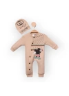 Baby Marka Cuccy Desen Şapkalı Tulum Unisex 6-24 Ay