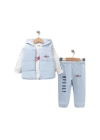 Baby Marka Jrdon Desen Baskı Yelekli Üçlü Takım Unisex 6-36 Ay