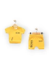 Baby Marka Bossa Desen İnterlok Şortlı İkili Takım Unisex 6-24 Ay